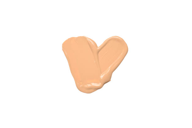 istock Liquid foundation smudge isolated on white background. Close Up of makeup cream sample. 1091469192