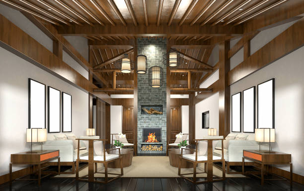 istock Chinese Style Hotel Reception Lobby 1091472418