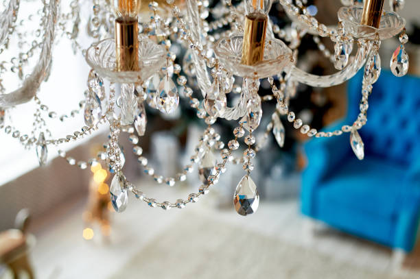 istock Several crystal chandeliers under the ceiling.Luxury and brilliance 1091472462