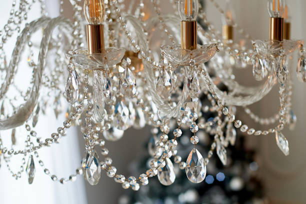 istock Several crystal chandeliers under the ceiling.Luxury and brilliance 1091472526