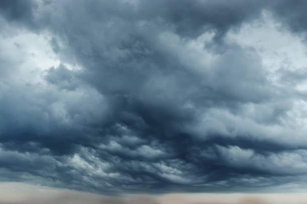 istock Storm clouds with contrast between dark gray and white that threaten a heavy rain. copy space 1091474198