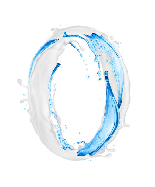 istock Number 0 made with milk and water splashes on white background 1091483058