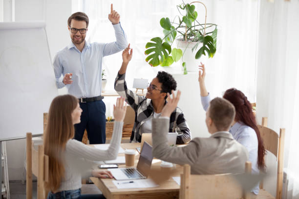 istock Diverse millennial employees engaged in teambuilding activity 1091483204