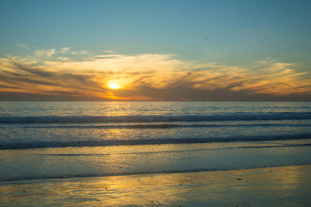 istock Moody sunset over Santa Monica beach 1091489772