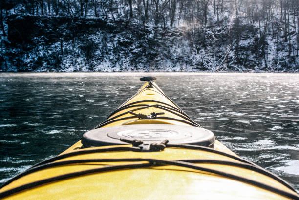 Paddling at Quarry in Knoxville stock photo