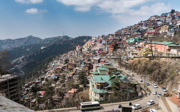 View of Shimla, India View of the hills of Shimla, India shimla stock pictures, royalty-free photos & images