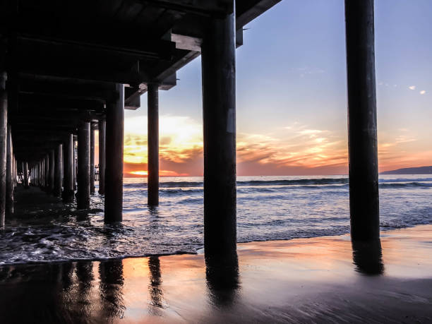 istock Moody sunset over Santa Monica beach 1091494768