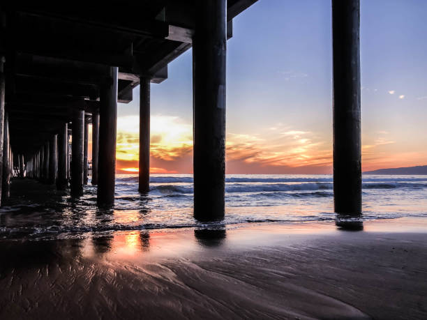 istock Moody sunset over Santa Monica beach 1091494784