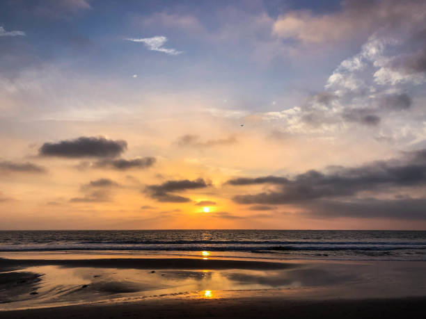 istock Sun sets over Venice Beach, CA with moody sky 1091498508