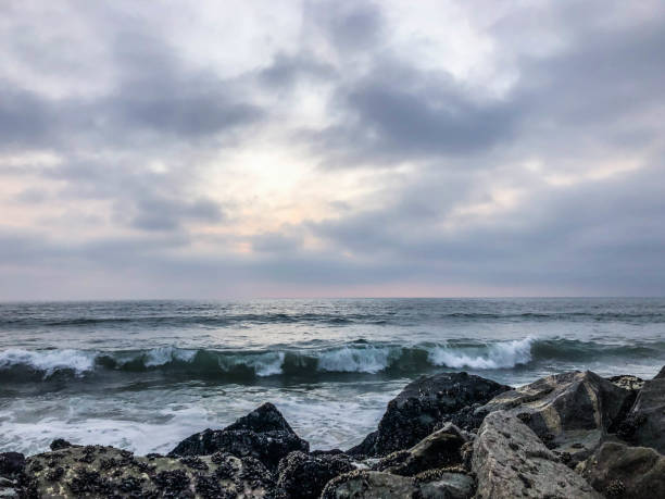 istock Sun sets over Venice Beach, CA with moody sky 1091498674
