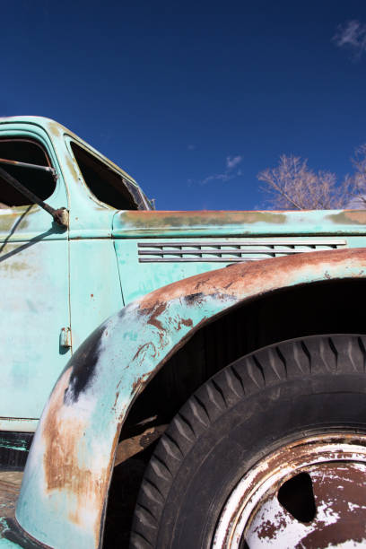 istock Taos, NM: Rusty Blue Pickup Truck Close-Up 1091502580