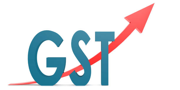 istock GST word with red arrow up 1091504432