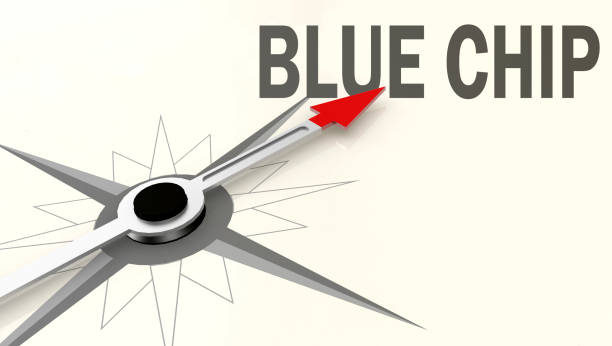 istock Blue chip word on compass with red arrow 1091504722