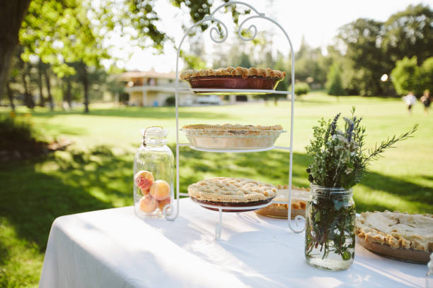 istock three pies sitting on a rack for a wedding 1091508006