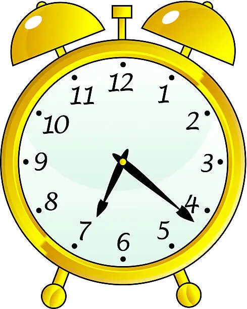 Vector illustration of alarm clock