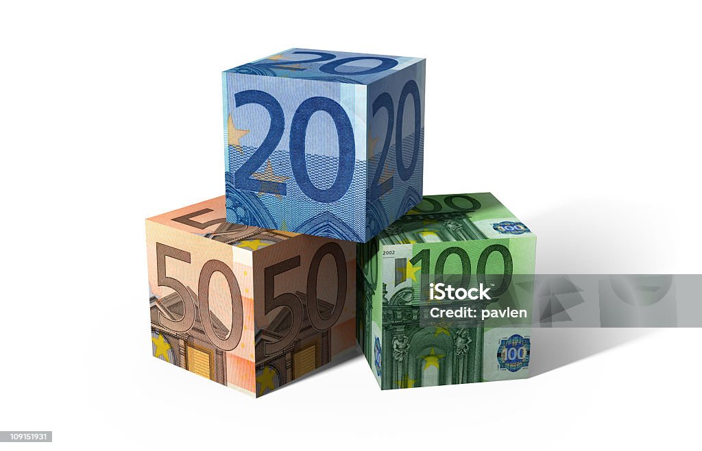 euro cubos 6 - Royalty-free Cubo Foto de stock