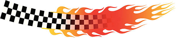 warmes "checkers" - racecar color image illustration technique speed stock-grafiken, -clipart, -cartoons und -symbole