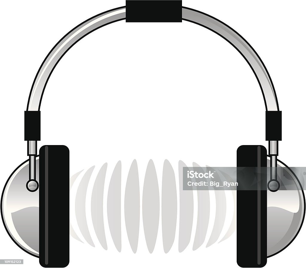 stero słuchawki - Grafika wektorowa royalty-free (Bez ludzi)