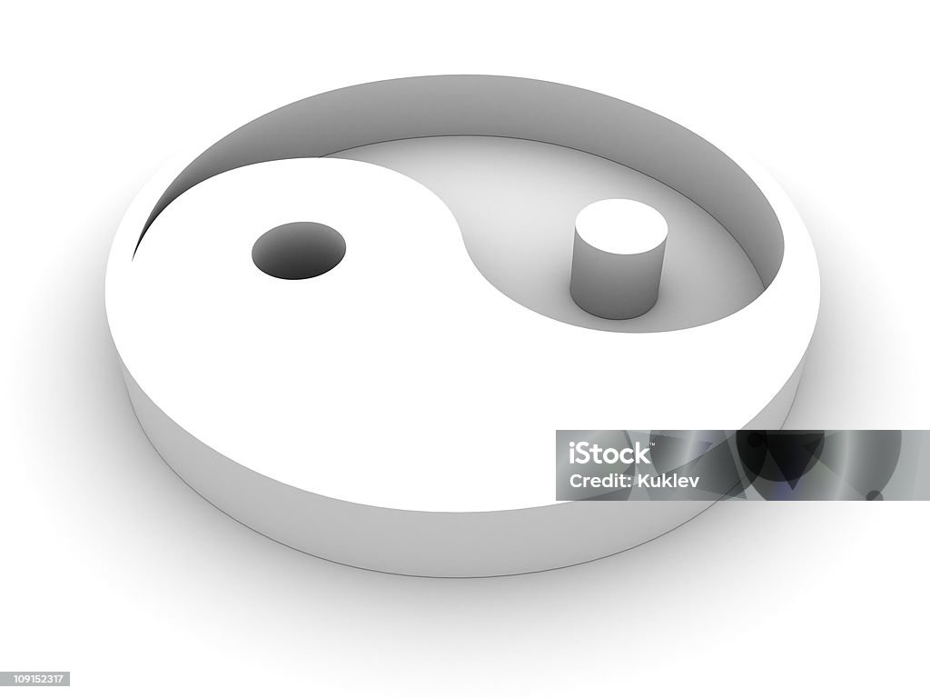 symbol yin i yang - Zbiór zdjęć royalty-free (Białe tło)