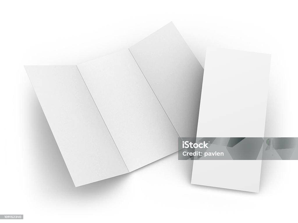 trifold 3d rendering Tri-Fold Brochure Stock Photo