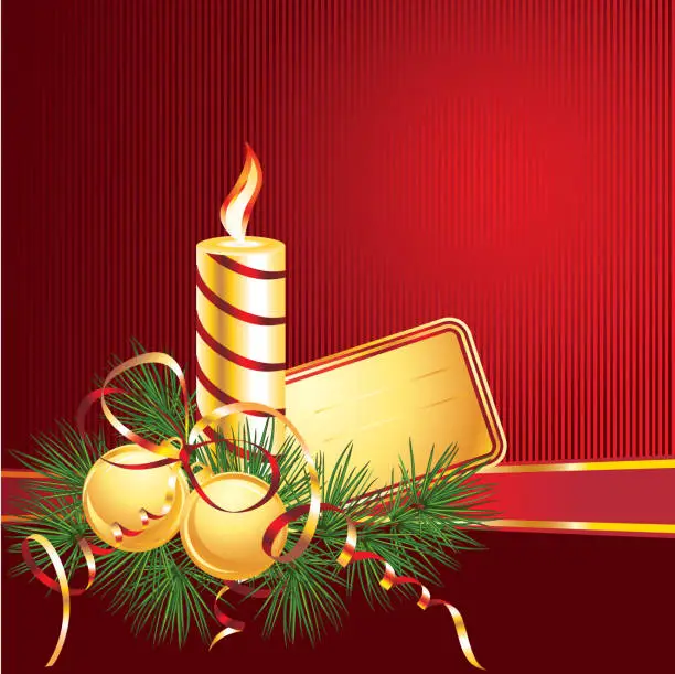 Vector illustration of Candles with balls