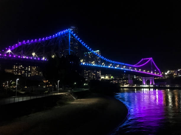 istock Brisbane city at night panorama background texture 1091534522