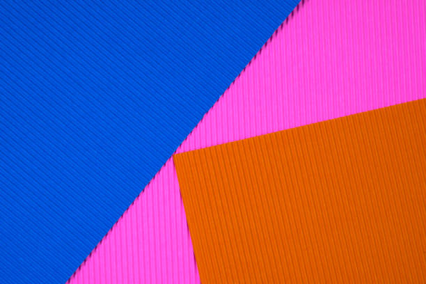 istock Multi coloured corrugated paper texture, use for background. vivid colour with empty space for add text or object. 1091535356