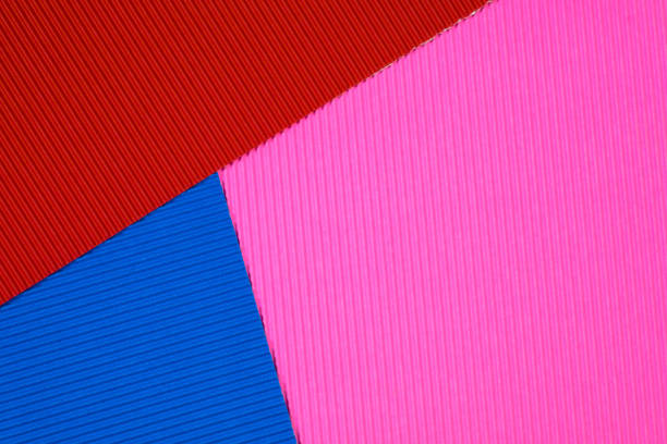 istock Multi coloured corrugated paper texture, use for background. vivid colour with empty space for add text or object. 1091535366