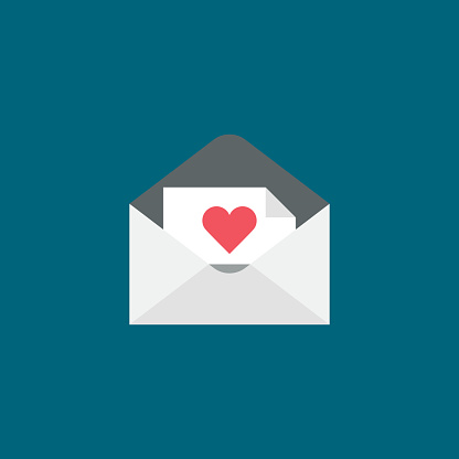 istock Love Letter in Envelope icon 1091549350