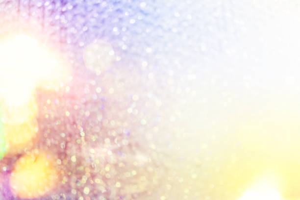 Defocused Bright Colorful Chandelier Lights Background