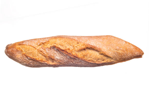 istock Above view of baguette isolated on white background 1091550586