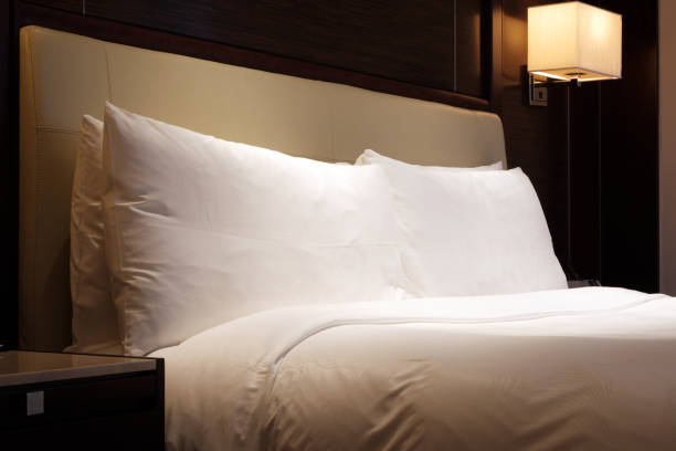 istock Standard king size beds hotel room 1091557974