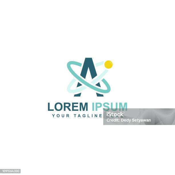 Atomic Design Electron Particles Stock Illustration - Download Image Now - Logo, Atom, Science