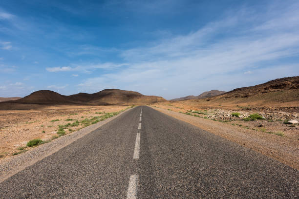 istock Moroccan highway featuring a rocky desert landscape 1091586642