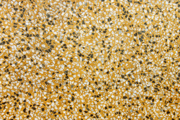 istock Texture colorful terrazzo floor in multicolored small rock patterns ,yellow , black and white background 1091586678
