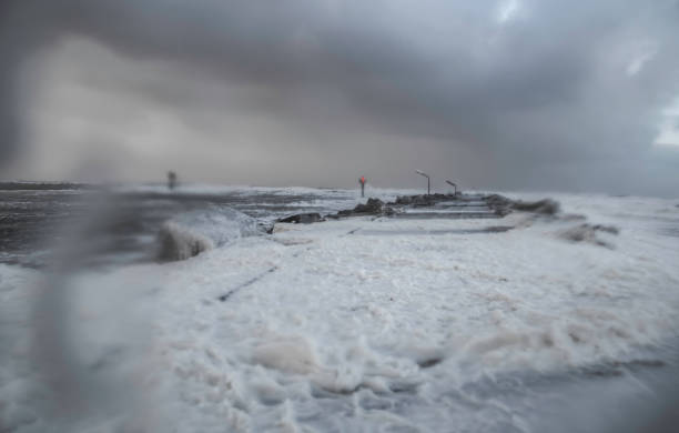 istock The winter storm in Torsminde in Denmark 1091591002
