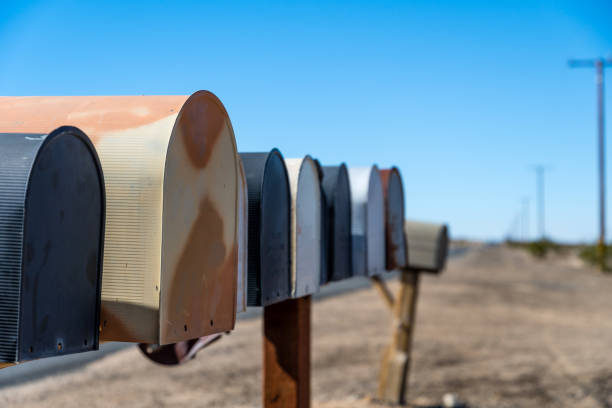 istock Row of mailboxes along highway near Palm Springs 1091601446