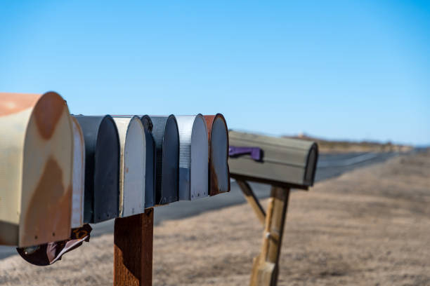 istock Row of mailboxes along highway near Palm Springs 1091602444
