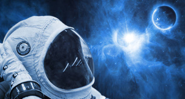 istock close up astronaut triping through galaxy universe f 1091603944