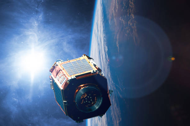 istock sattelite in space above earh is orbiting the planet future technology b. Elements of this image furnished by NASA 1091603968