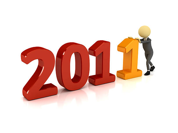 istock 3d person with number 2011 109160486