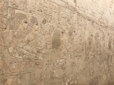 Relief in the tomb of the Vizier Ramose (TT55), who served under Akhenaten and whose tomb displays the rapidly changing art conventions during the period.