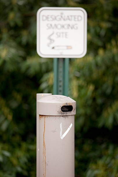 istock Designated Smoking Area with dirty Bin 109162272