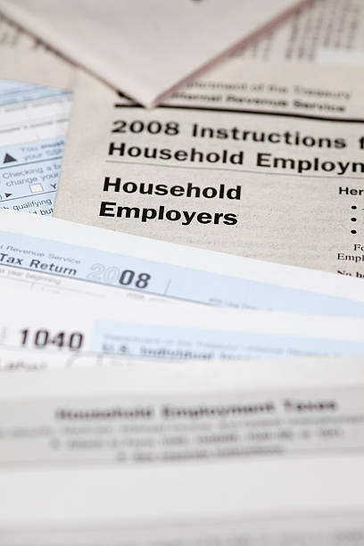 istock US Tax Forms 1040 and Schedule H 109162548
