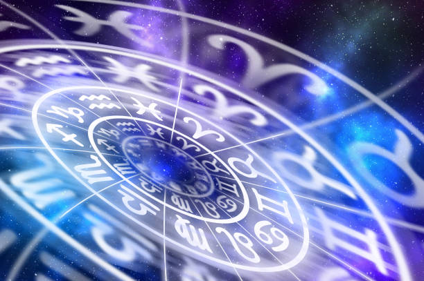 istock Zodiac signs inside of horoscope circle on universe background 1091632902