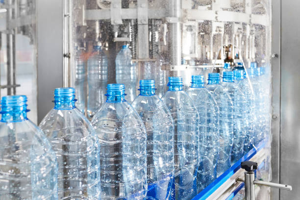 istock Industrial background. PET production. 1091633140