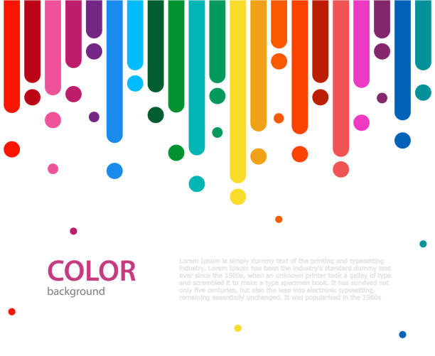 カラフルな虹の雨を抽象化します。明るいドットの色のライン。 - rainbow multi colored sun sunlight点のイラスト素材／クリップアート素材／マンガ素材／アイコン素材