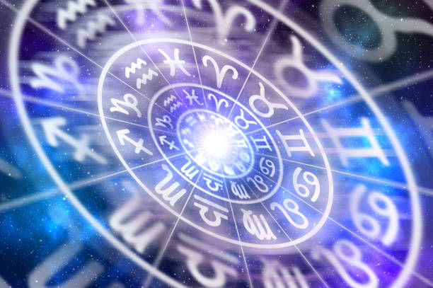 istock Zodiac signs inside of horoscope circle on universe background 1091633230