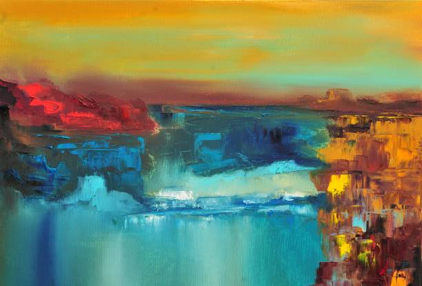 istock Abstract Landscape Contemporary Art Painting 1091635728