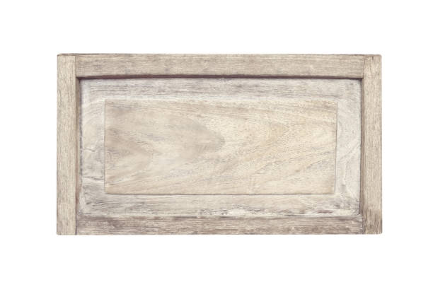 istock Close up empty old wood sign texture in natural patterns isolated on white background with clipping path 1091648162